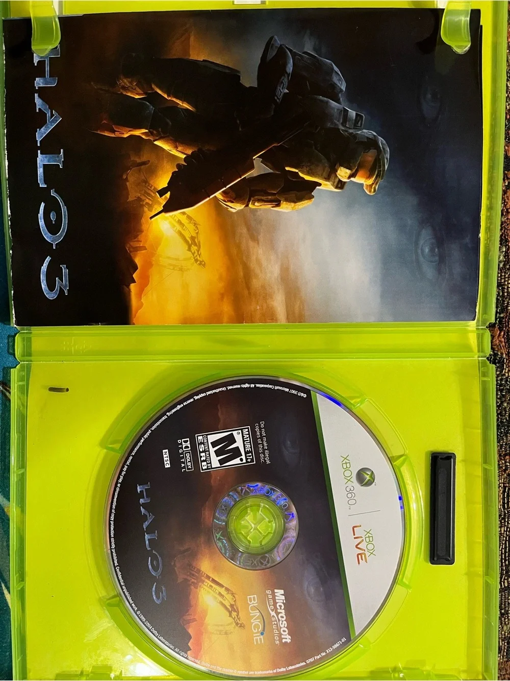 Xbox 360 Halo 3 Game - Green Case